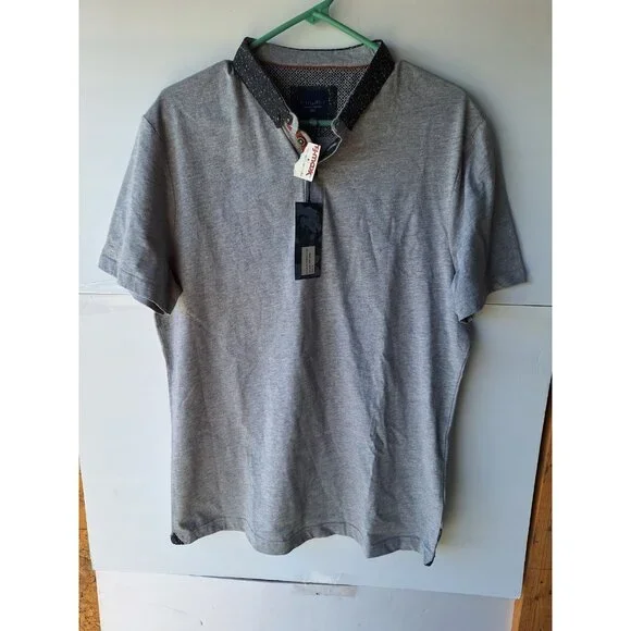 Steel & Jelly Men's Polo Shirt Gray 3 Button Collar Casual Golf Size M - Picture 1 of 6